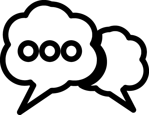 Speech bubble icon sign