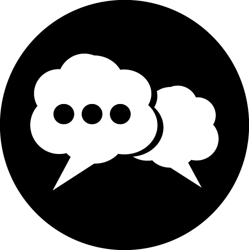 Speech bubble icon sign