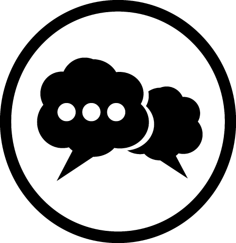 Speech bubble icon sign