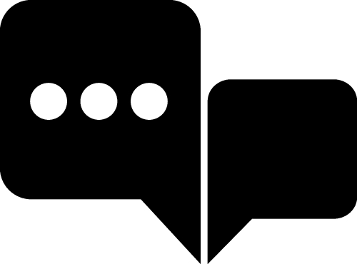 Speech bubble icon sign