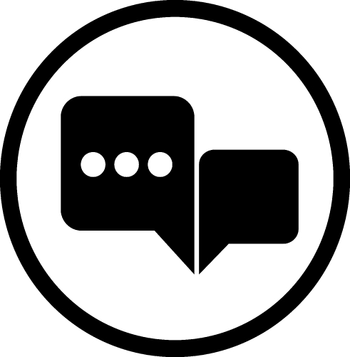 Speech bubble icon sign