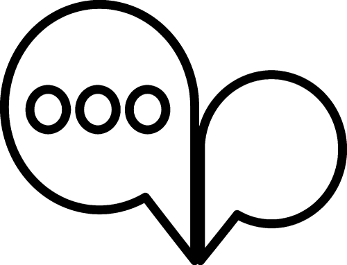 Speech bubble icon sign