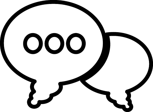 Speech bubble icon sign