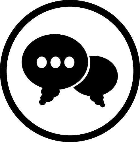 Speech bubble icon sign