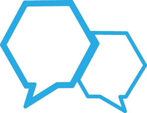 Speech bubble icon sign design