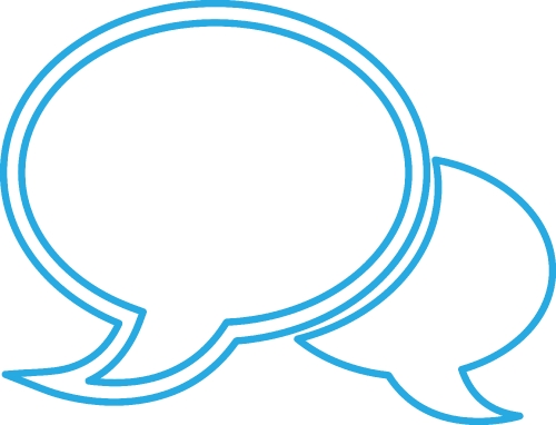 Speech bubble icon sign design