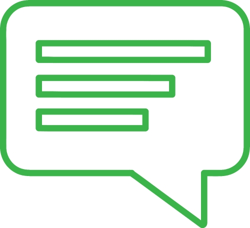 Speech bubble icon sign design