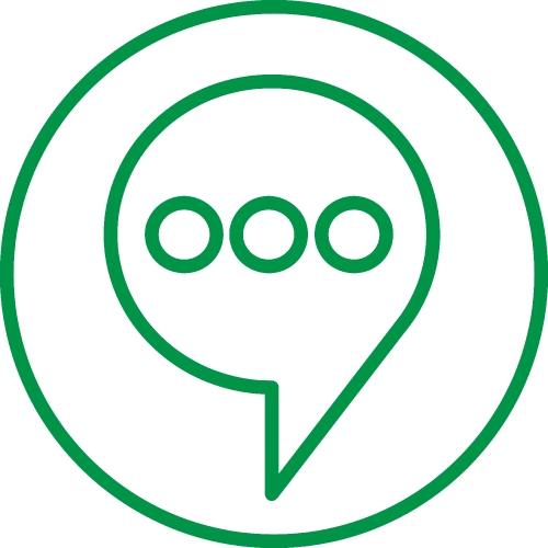 Speech bubble icon sign design