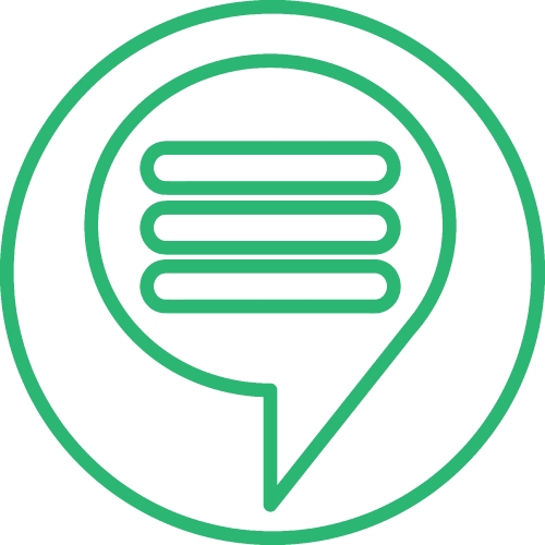 Speech bubble icon sign design