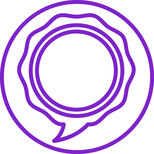 Speech bubble icon sign design