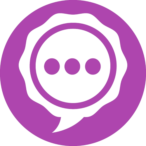 Speech bubble icon sign design