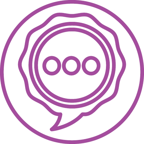 Speech bubble icon sign design