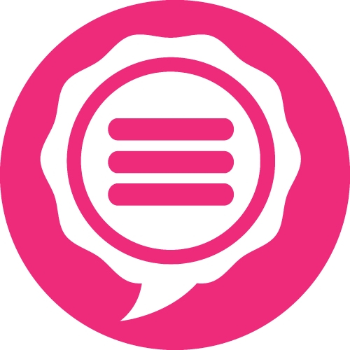 Speech bubble icon sign design