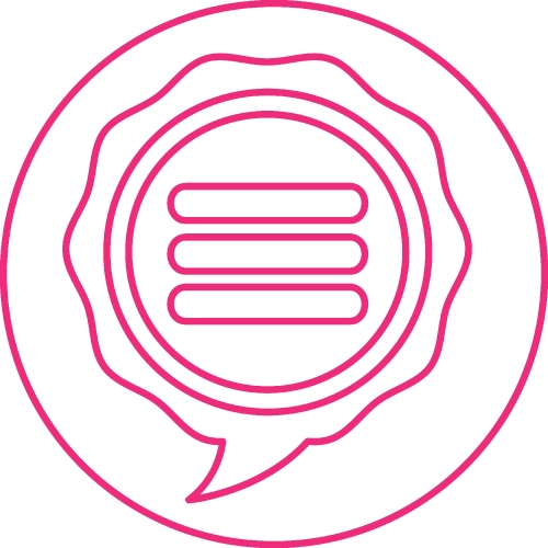 Speech bubble icon sign design