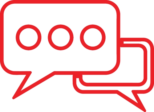 Speech bubble icon sign design