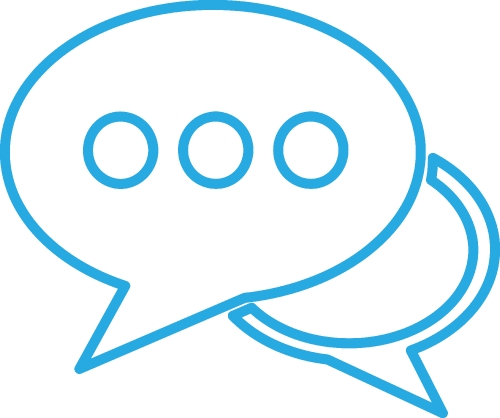 Speech bubble icon sign design