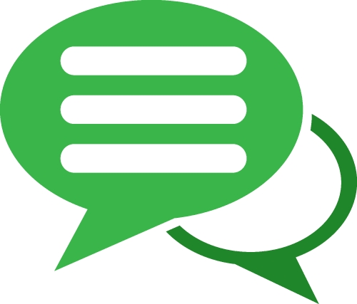 Speech bubble icon sign design