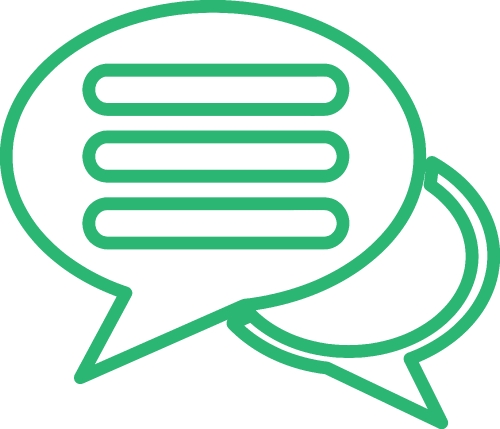 Speech bubble icon sign design