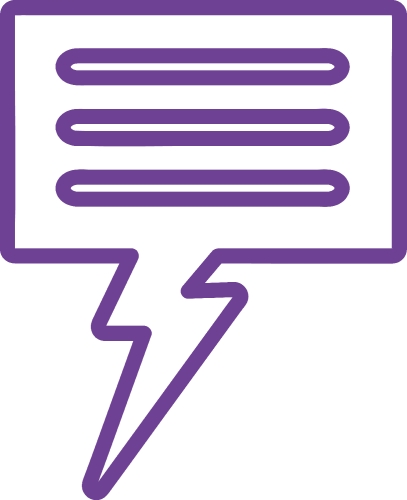 Speech bubble icon sign design