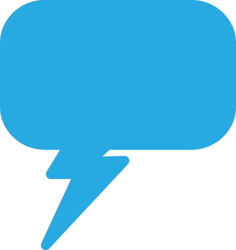 Speech bubble icon sign design