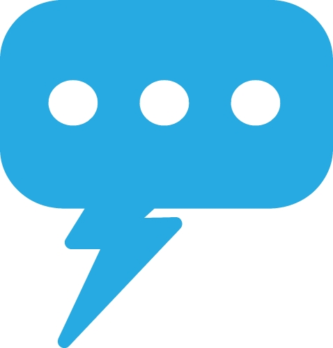 Speech bubble icon sign design