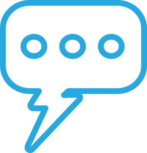 Speech bubble icon sign design