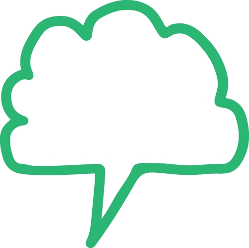 Speech bubble icon sign design