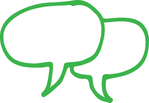 Speech bubble icon sign design