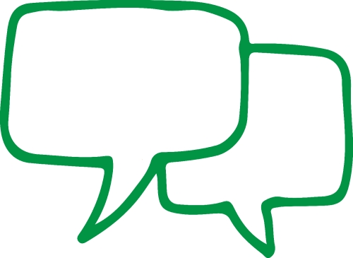 Speech bubble icon sign design