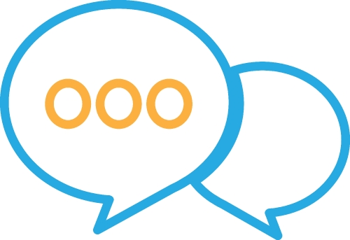 Speech bubble icon sign symbol design