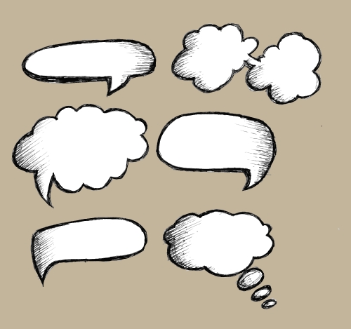 Speech Bubble Sketch hand drawn bubble speech