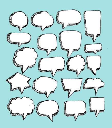 Speech Bubble Sketch hand drawn bubble speech