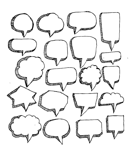 Speech Bubble Sketch hand drawn bubble speech