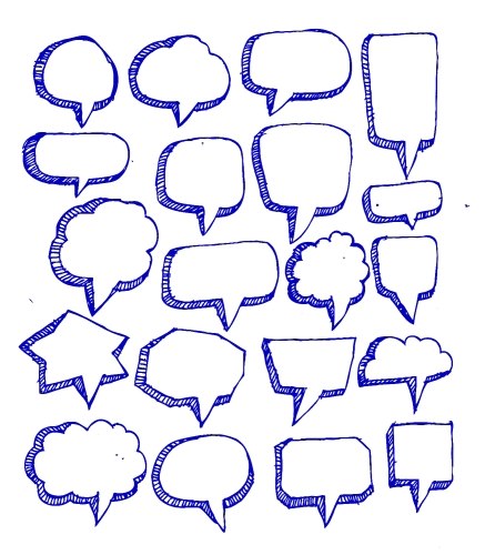 Speech Bubble Sketch hand drawn bubble speech