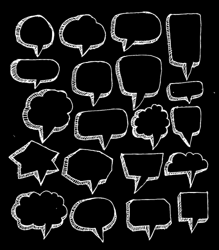 Speech Bubble Sketch hand drawn bubble speech