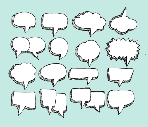 Speech Bubble Sketch hand drawn bubble speech