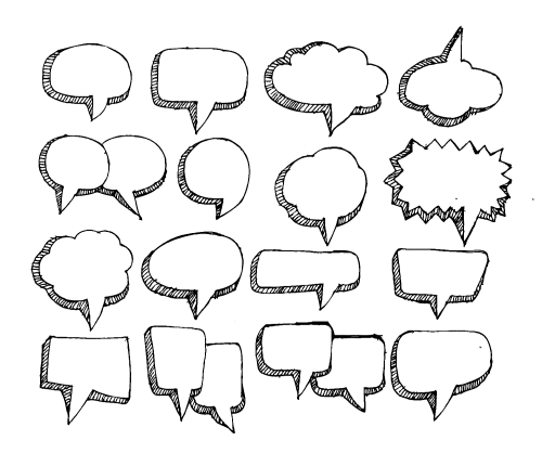 Speech Bubble Sketch hand drawn bubble speech