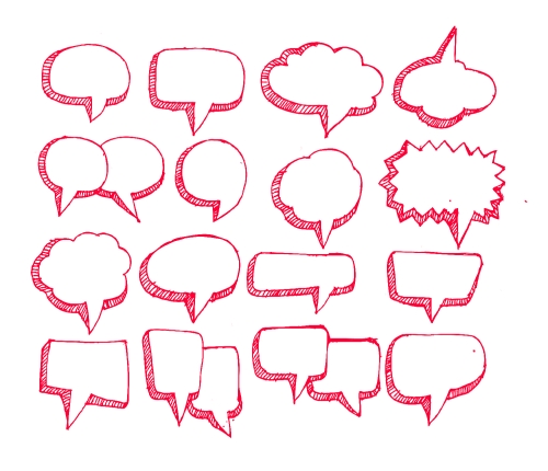 Speech Bubble Sketch hand drawn bubble speech