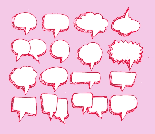 Speech Bubble Sketch hand drawn bubble speech