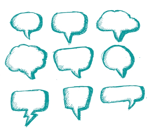 Speech Bubble Sketch hand drawn bubble speech