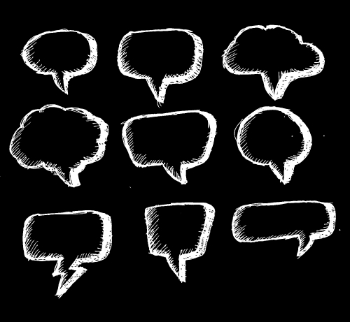 Speech Bubble Sketch hand drawn bubble speech