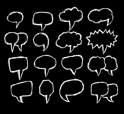 Speech Bubble Sketch hand drawn bubble speech