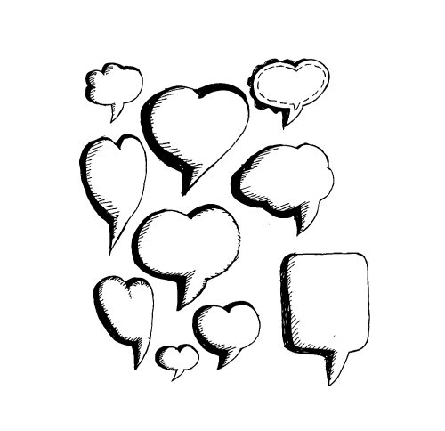 Speech Bubble Sketch hand drawn bubble speech