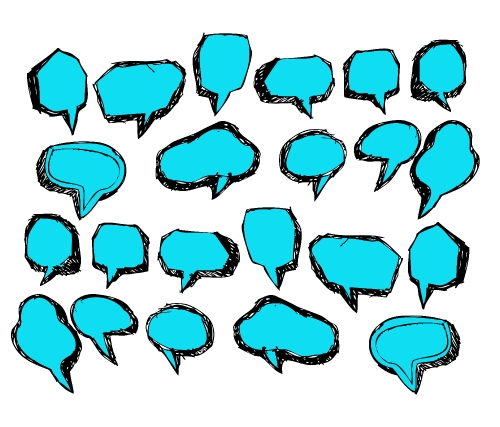 Speech Bubble Sketch hand drawn bubble speech