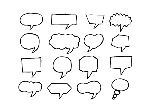 Speech Bubble Sketch hand drawn bubble speech