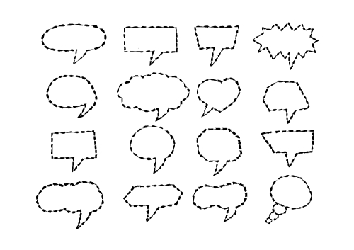 Speech Bubble Sketch hand drawn bubble speech