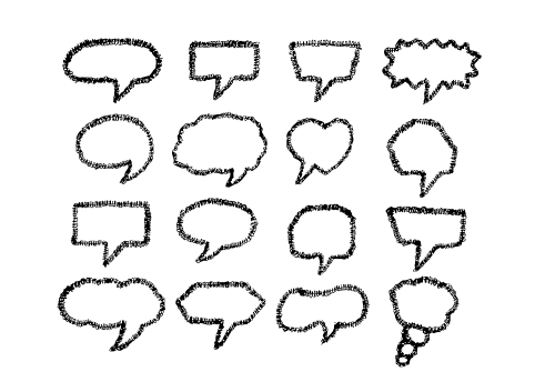 Speech Bubble Sketch hand drawn bubble speech