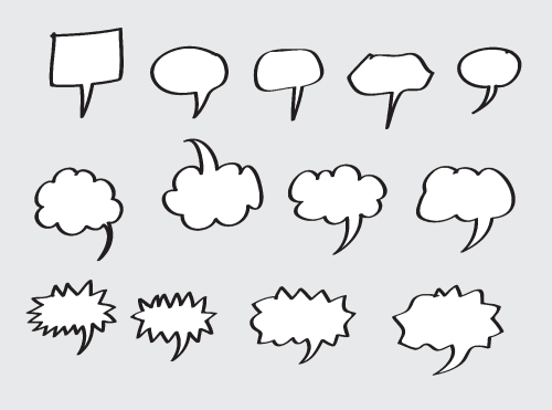 Speech Bubble Sketch hand drawn bubble speech