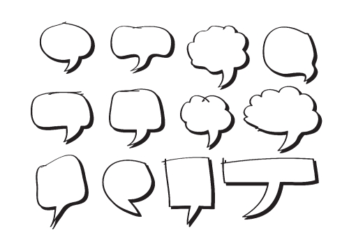 Speech Bubble Sketch hand drawn bubble speech