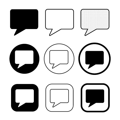 speech bubbles icon symbol sign